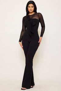 BOW FRONT WITH MESH JUMPSUIT