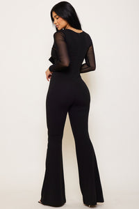 BOW FRONT WITH MESH JUMPSUIT