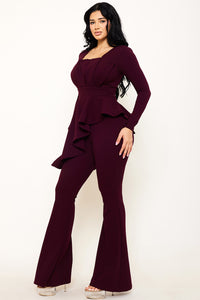 PEPLUM TOP JUMPSUIT