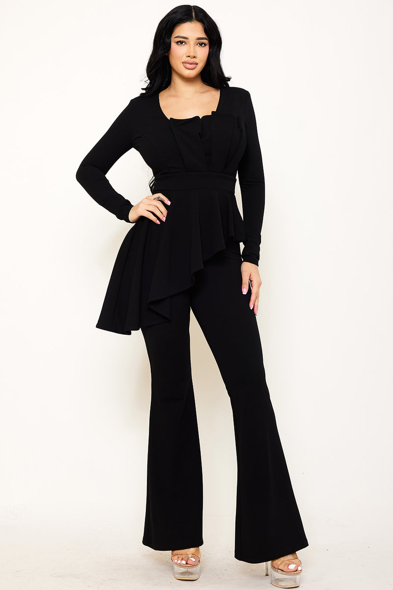 PEPLUM TOP JUMPSUIT