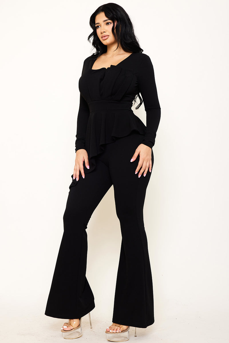 PEPLUM TOP JUMPSUIT