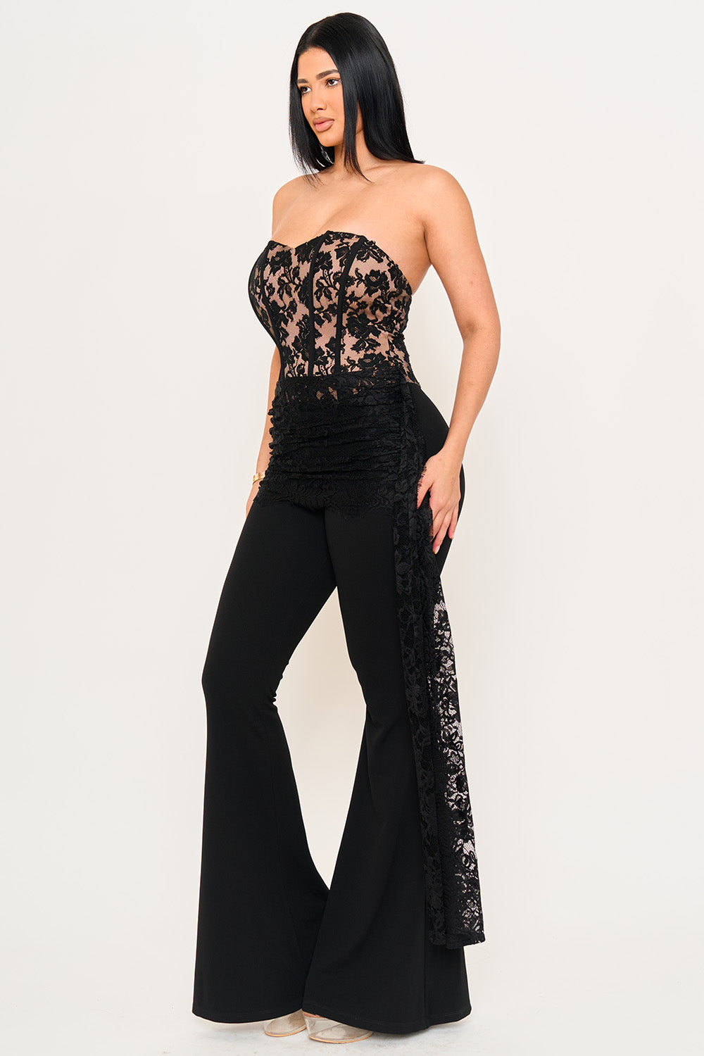 LACE BUSTIER TOP JUMPSUIT