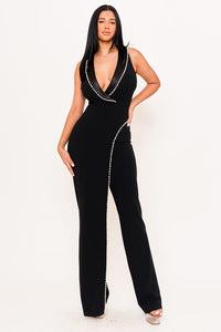 PEARL TRIM DETAILED JUMPSUIT