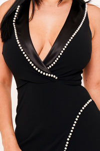 PEARL TRIM DETAILED JUMPSUIT