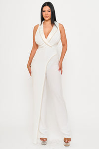 PEARL TRIM DETAILED JUMPSUIT