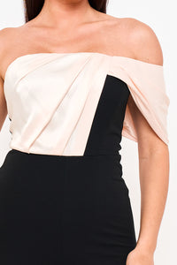 SATIN CONTRAST JUMPSUIT