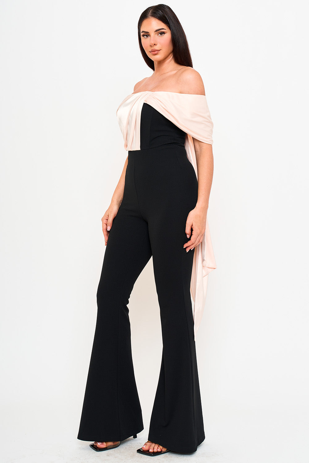 SATIN CONTRAST JUMPSUIT