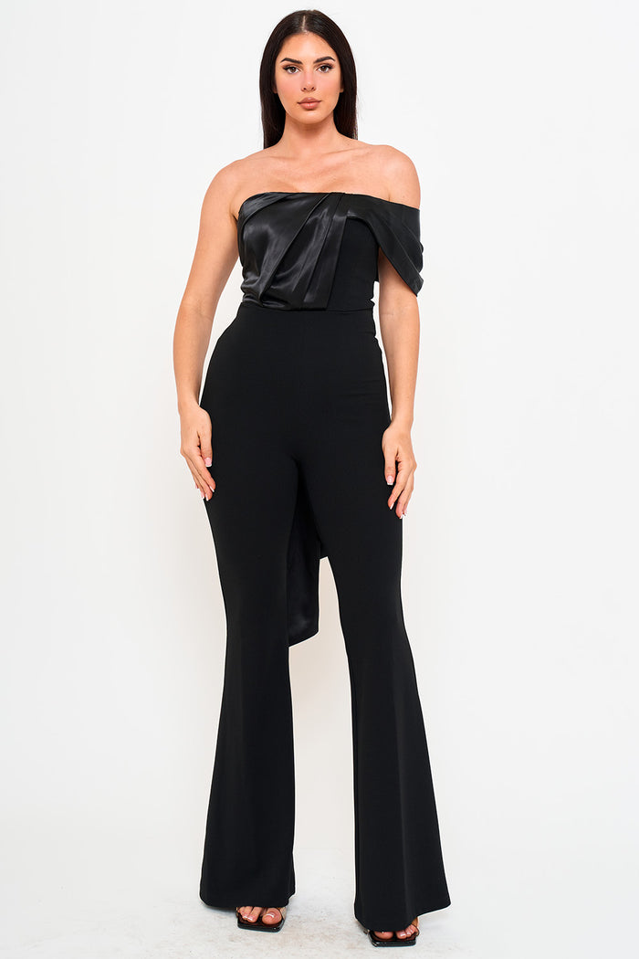 SATIN CONTRAST JUMPSUIT