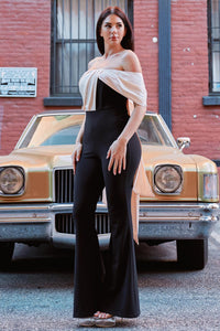 SATIN CONTRAST JUMPSUIT