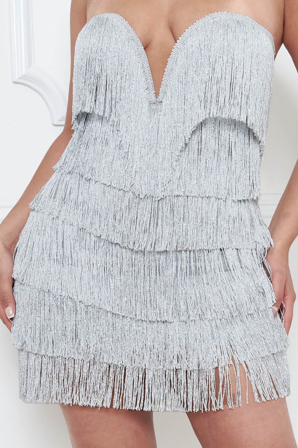 LAYER FRINGE MINI DRESS