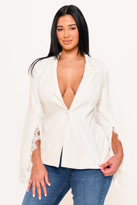 LACED WIDE SLEEVE FORMAL JACKET