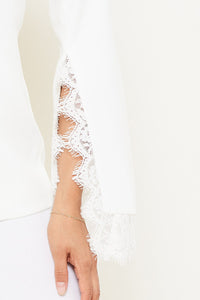 LACED WIDE SLEEVE FORMAL JACKET