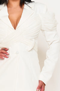 CROSS WRAP AROUND SUIT JACKET