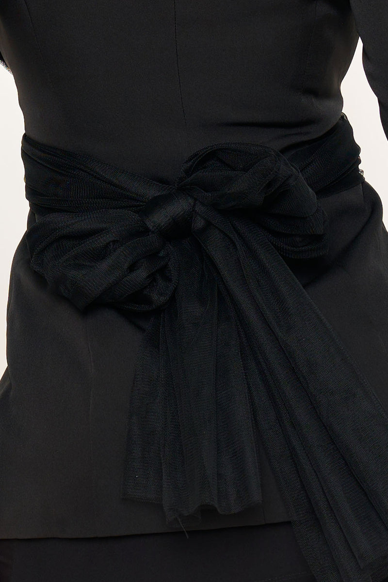 CROSS WRAP AROUND SUIT JACKET