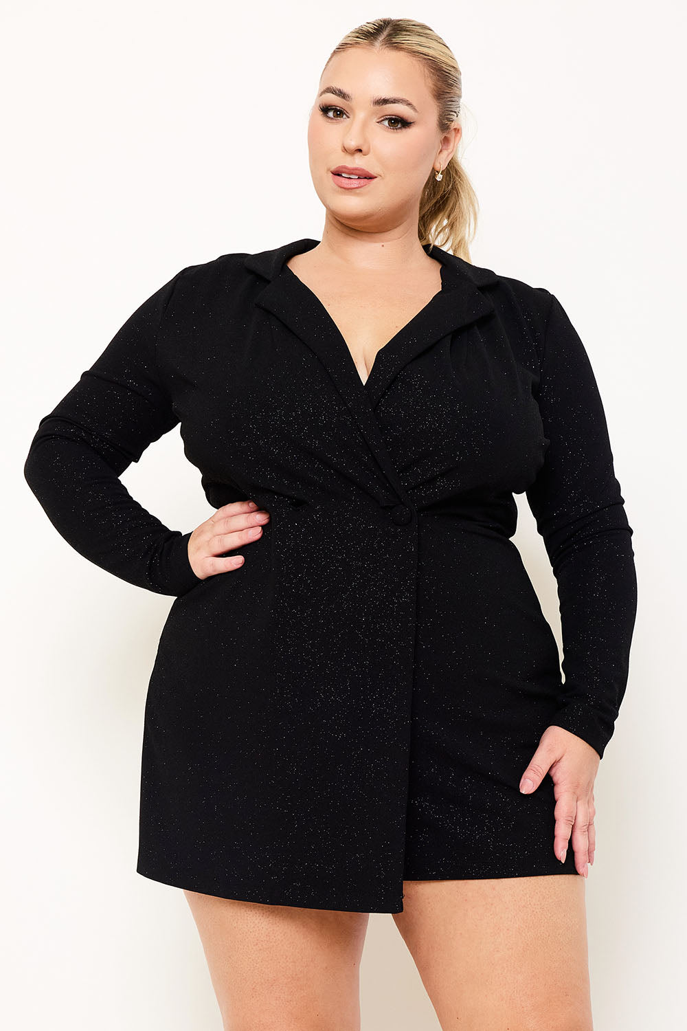 GLITTERED SUIT PLUS SIZE ROMPER