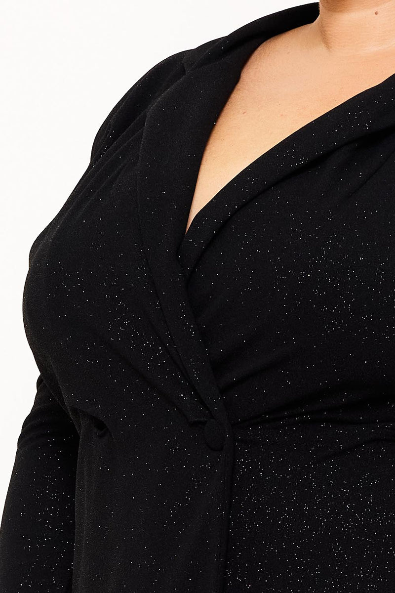 GLITTERED SUIT PLUS SIZE ROMPER