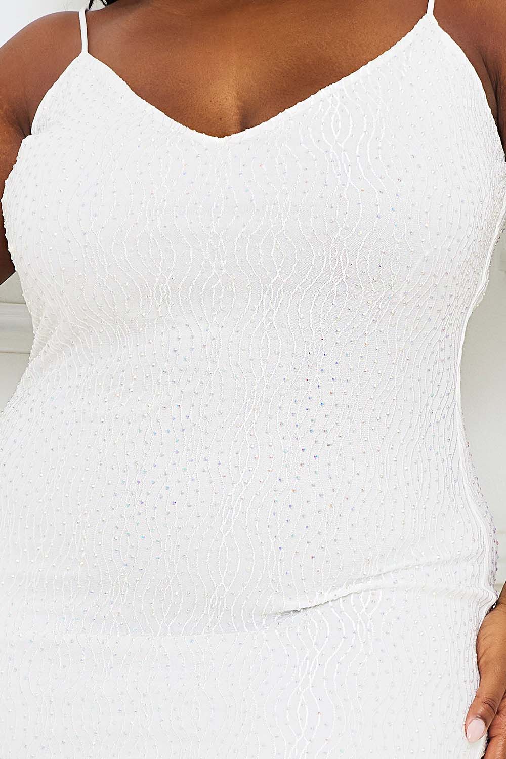 RHINESTONE BODY PLUS SIZE MINI DRESS