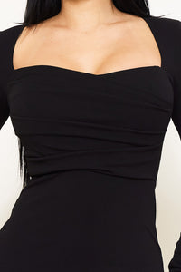 BUSTIER SQUARE NECK MINI DRESS