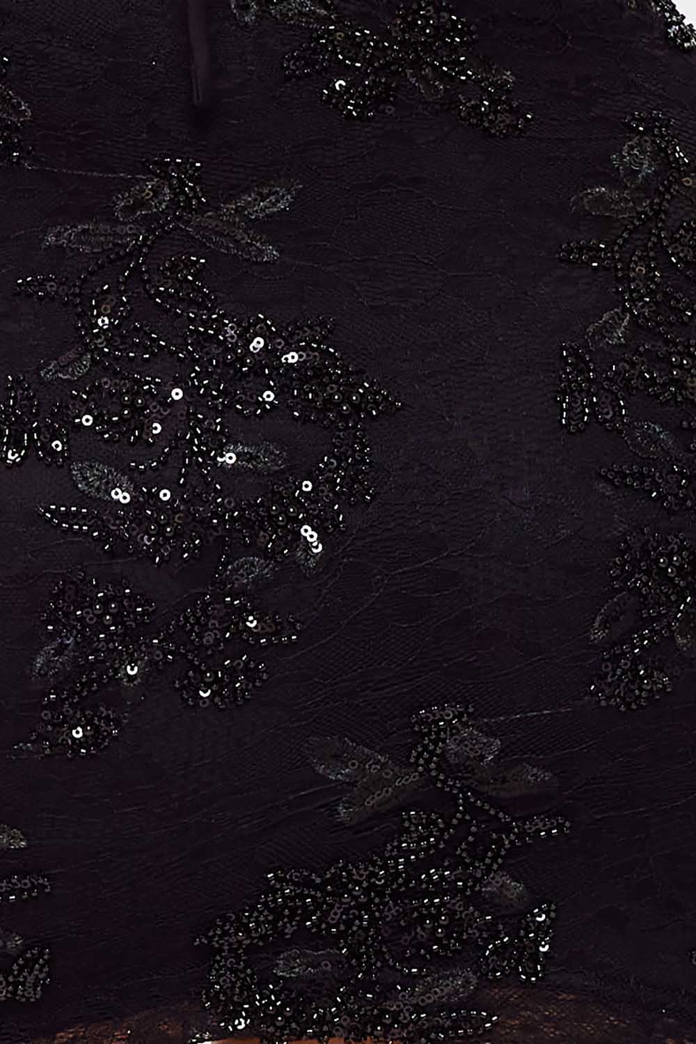 FLORAL LACE WITH BEAD DETAIL MINI DRESS