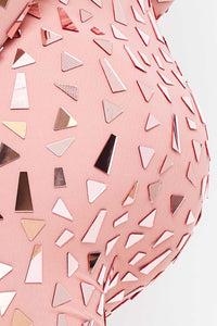 MIRROR GLASS PIECES MINI DRESS