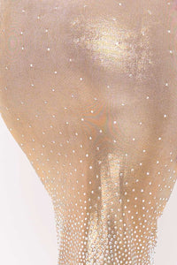 GRADIENT RHINESTONE MIDI DRESS