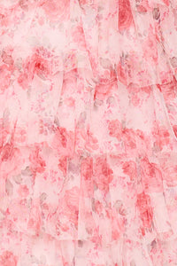 Symphony Dress - Spring Floral Print Layered Ruffle Mini | Zezebe