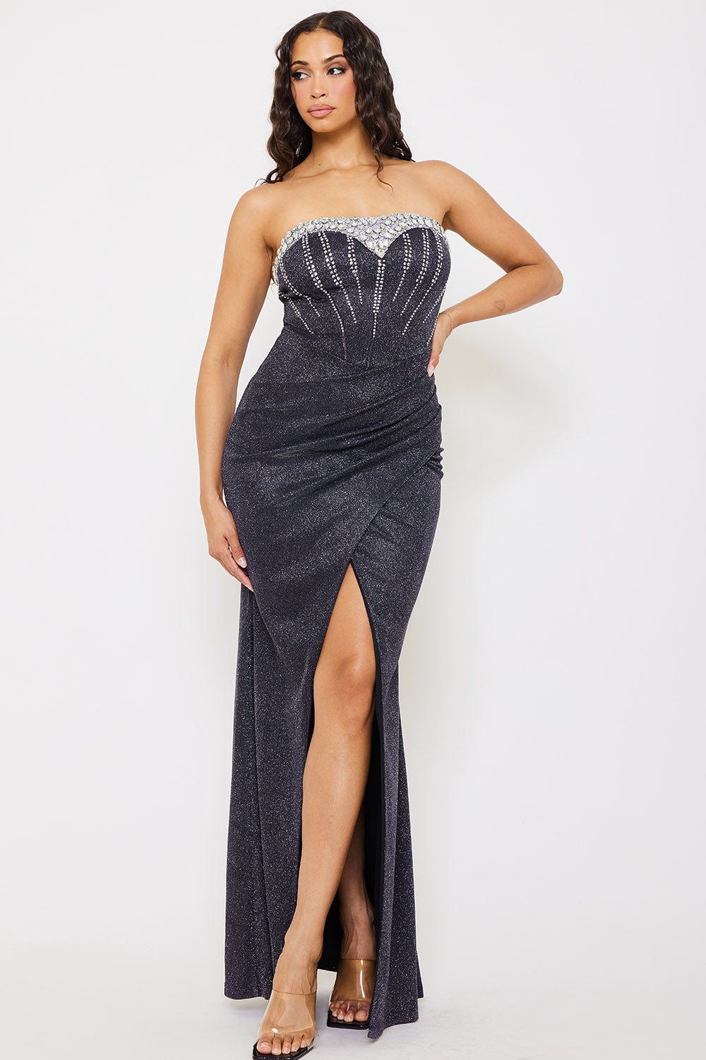 RHINESTONE WITH SHERRI SHINE MAXI DRESS