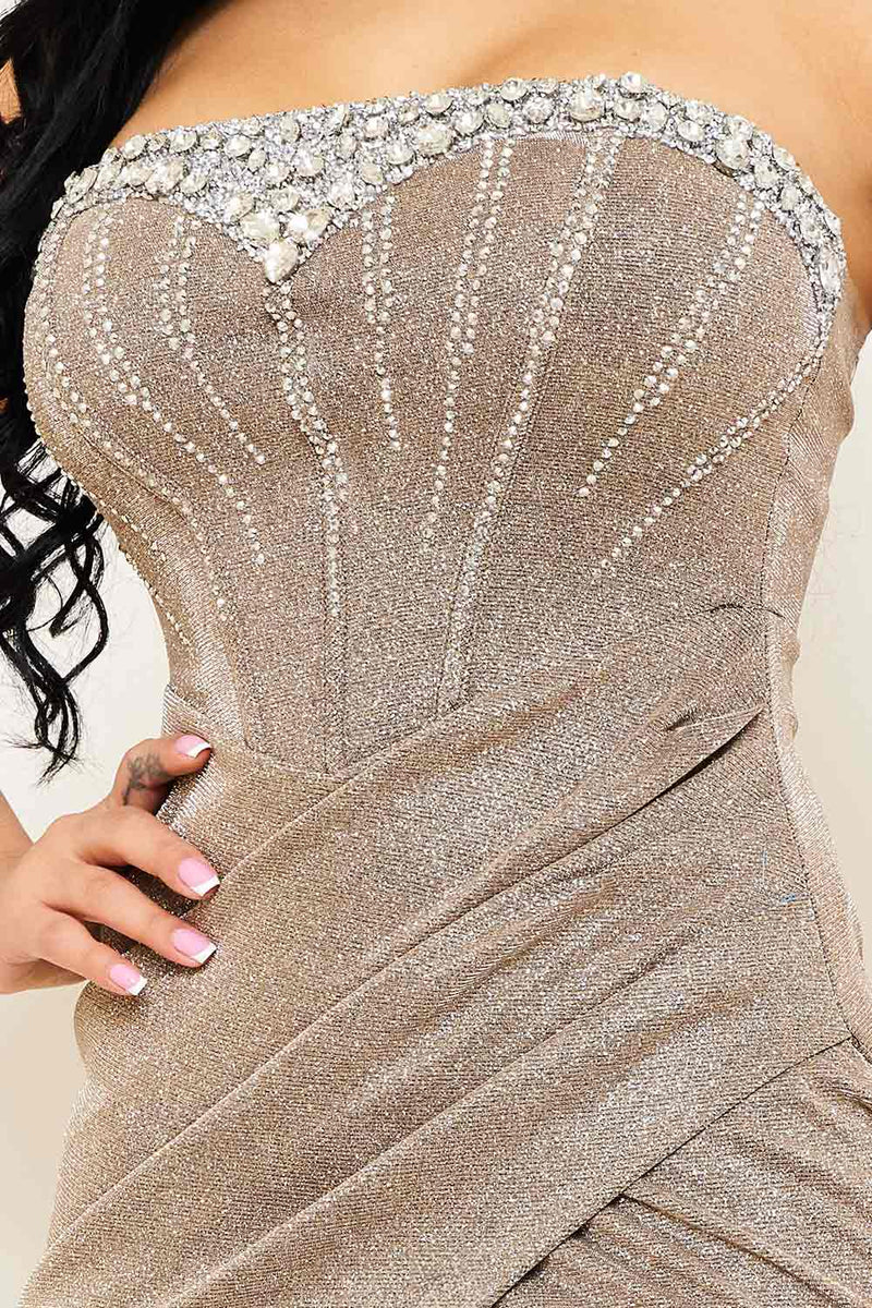 RHINESTONE WITH SHERRI SHINE MAXI DRESS