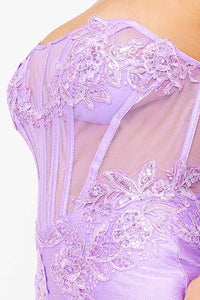 GLITTER SHAKIRA RIB LACE DETAILED MAXI DRESS