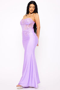 GLITTER SHAKIRA RIB LACE DETAILED MAXI DRESS