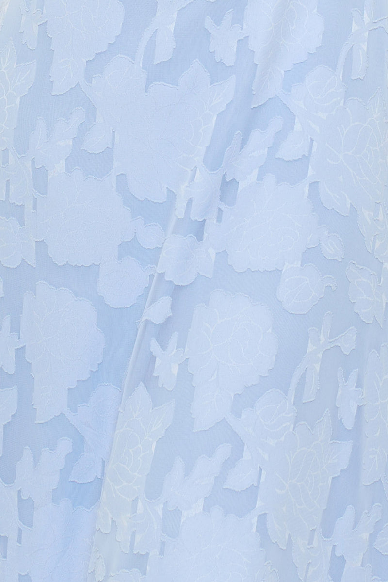 JACQUARD TEXTURED PATTERNED MAXI DRESS