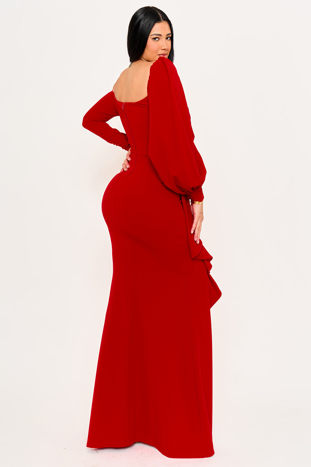 DIFFERENT SLEEVE DETAIL MAXI DRESS