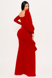 DIFFERENT SLEEVE DETAIL MAXI DRESS