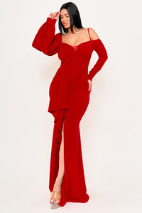 DIFFERENT SLEEVE DETAIL MAXI DRESS