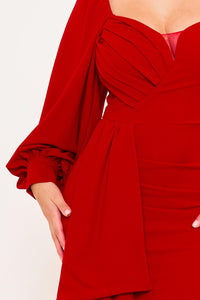 DIFFERENT SLEEVE DETAIL MAXI DRESS