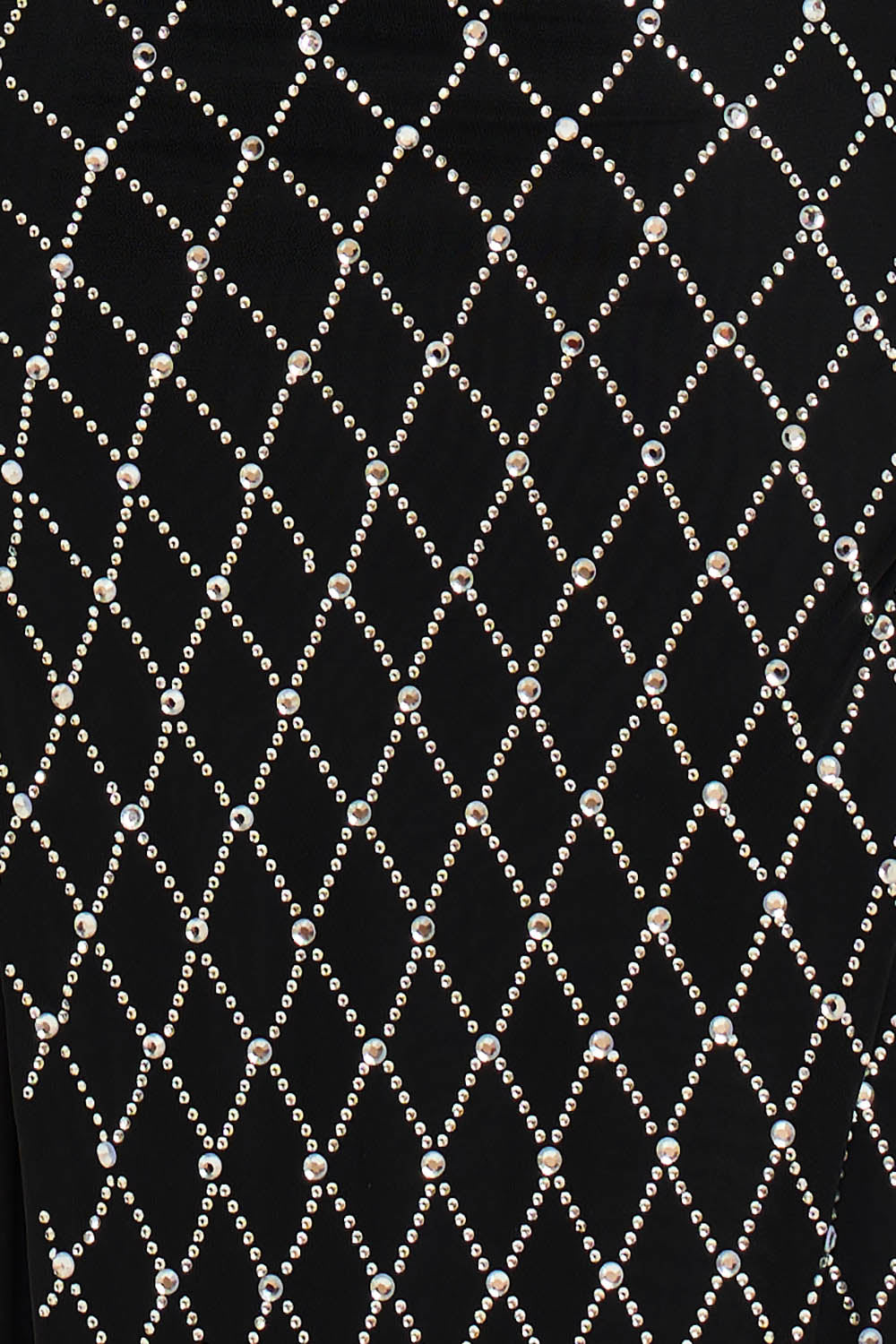 DIAMOND PATTERNED RHINESTONE MAXI DRESS